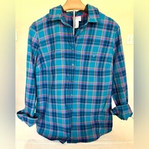 St. John’s Bay plaid button down size medium